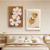 2026 Nuevo Estilo Dormitorio Principal Arte de Pared Creativo, Pintura Colgante para Cabecera Estilo Crema, Pintura Decorativa de Alta Gama para Dormitorio
