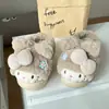 Fábrica de Zapatos Qidan pantuflas de algodón con dibujos animados para mujer, lindas pantuflas de felpa cálidas para interior y hogar para invierno