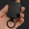 Llavero Telescópico Automático Cuadrado Negro con Clip Trasero de Correa Fácil de Tirar, Antiperdida, Antirrobo para Hombres