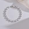 Nova Pulseira de Zircônia Flor Menina Coração Exquisita Refrescante Pulseira Japonesa e Coreana Alta Qualidade Zircônio Redondo Pulseira de Luxo Leve Atacado
