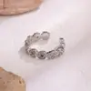 Comercio Exterior Transfronterizo Anillo de Rosa Romántica Retro Francesa Microincrustado de Circonita de Color Anillo Floral de Lujo Ligero Elegante para Mujer