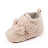 Sapatos de bebê outono e inverno antiderrapantes sola macia sapatos de criança fofo urso coral lã sapatos de bebê atacado BYQ3202