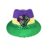 Carnaval Brasileño Mardi Gras de Nueva Orleans Sombrero de Jazz Accesorios Transfronterizos para la Cabeza Plumas Lentejuelas