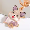 Llavero de Perro con Incrustaciones de Diamantes Lindo Transfronterizo Colgante Creativo para Bolso Encanto de Animal Lindo Regalo Venta al por Mayor