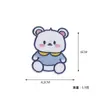 Patches de Tecido Bordados Originais de Coelho e Urso de Desenho Animado Autoadesivos Patches de Animais para Decoração de Roupas e Bolsas