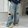 Conjunto de Sudadera de Dibujos Animados Súper Lindo para Niña Ropa de Primavera 2026 Nuevo Estilo Jeans de Oso para Niña Grande Pantalones Anchos para Niños