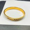 Pulsera europea y americana simple de acero de titanio chapado en oro de 18 quilates con micro incrustaciones de circón colorido de diamante completo, pulsera de moda ins para mujer en stock al por mayor