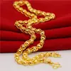 Collar Chapado en Oro para Hombre, Joyería de Oro Sudafricana, Oro Pulido a la Llama, Mismo Color por Dentro y por Fuera, Tendencia Nacional