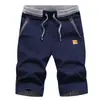 Shorts de Algodão e Linho de Verão, Cintura Elástica, Calças Casuais, Calças Mid de Perna Reta Finas, Shorts de Comércio Exterior Transfronteiriço, Calças de Praia Masculinas