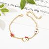Pulsera de Aleación Hello Kitty Flor Amor Nube Sanrio Dibujo Animado Japonés Transfronterizo Venta al por Mayor