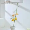 Ramas de flores artificiales de lirio del valle terminadas para decoración del hogar, adornos de flores falsas, accesorios para fotos, regalo del Día del Maestro para maestros