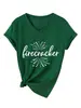 Petardo Amazon Ebay Sitio Independiente Moda Versátil Casual Camiseta de Manga Corta con Cuello en V para Mujer Camiseta Básica