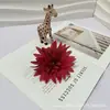 Flor Artificial 12cm Crisântemo Chama Flor Falsa High-End Realista Decoração de Casa Arranjo de Cena com Flor Artificial Material DIY