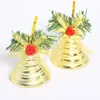 Navidad 6cm campana rayada Tarjeta Dorada 6 Una tarjeta DIY colgante árbol de Navidad fabricantes mayoreo