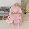 Mochila para mulheres ins fofa estilo coreano mochila de desenho animado estudante do ensino fundamental estudante do ensino médio estudante do ensino fundamental mochila proteção da coluna bolsa de ombro dupla