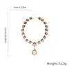 Conjunto de Collar y Pendientes de Flor de Diamante Perla de Segunda Mano Lujo Ligero Gama Alta Cadena para Clavícula Collar Estilo Palacio Retro para Mujer