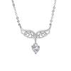Estilo coreano Prata 999 Colar de Coração de Anjo Moda Feminina Luz Estilo de Luxo Ins All-match High-end Novo Estilo Colar Elegante