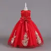 Nuevo vestido de princesa para boda de niñas falda de lentejuelas vestido de actuación fiesta encaje vestido largo vestido de dama de honor vestido de boda vestido