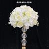 Comércio exterior faixa de flor estrelada branca fileira de flores de rosa e hortênsia bola de flores flor de mesa de casamento hotel caminho de flores flor artificial atacado