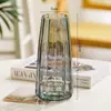 Jarrón de cristal de alta gama para sala de estar, estilo nórdico, ligero, de lujo, creativo, con efecto de elevación de agua, decoraciones transparentes para sala de estar.