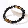 Jingdong Joyería 3A Ágata Negra Natural Ojo de Tigre Amarillo Pulsera de Cuentas de Diamante Moda Transfronteriza Europea y Americana Pulsera para Hombre y Mujer Venta al por Mayor