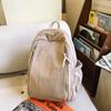 2025 Nueva Llegada Mochila Escolar de Lona Lavada para Estudiantes Universitarias Mochila Casual de Viaje Harajuku Color Sólido Mochila Simple para Mujeres