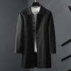 Cortavientos Fino de Longitud Media Otoño 2025 Abrigo de Moda para Hombre Ropa Casual Chaqueta con Solapa Estilo Coreano para Hombre