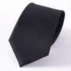 Corbata para Traje de Hombre Profesional Boda Novio Estudiante Negocios Negra 8cm Rayada Corbata de Negocios para Hombre Atada a Mano