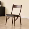 Cadeira Retrô Vintage de Luxo Leve para Uso Doméstico, Cadeira de Jantar em Madeira Maciça, Cadeira com Encosto Estilo Nórdico, Cadeira Minimalista de Designer com Orelhas de Gato