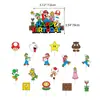 Conjunto de Decoração de Bolo Balão Bandeira Mario Velas Eletrônicas Corrimão de Escada Decorações Penduradas