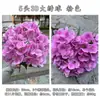 Fabricante Transfronterizo de Ramo Morado de Hortensia 5 Cabezas Flor Grande 3D Hortensia Flor para Pasillo de Boda Pared de Flores Bola de Flores Decoración Flor Artificial
