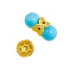 Accesorios de pulsera de oro de alta retención de color con incrustaciones de circonio, cuentas de tarjeta de corona, anillo para correr, cuentas separadoras de doble flor de loto, accesorios de juego de texto DIY