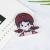 Broche fofo de desenho animado de menina coreana, emblema de acrílico, pino de bolsa, patch, pequeno pingente de joia, personalizável