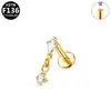 Pendientes Transfronterizos Europeos y Americanos Gaibei F136 Aleación de Titanio Rosca Interna Diente Interno Clavos para Labios Exquisitos Diseño de Alta Gama Pendientes de Piercing