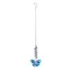Campanillas de Viento Captadoras de Luz para Jardín, Mariposas de Colores Tejidas a Mano, Suministro Transfronterizo de Amazon, Nuevos Colgantes de Cristal del Transmisión en Vivo de Douyin