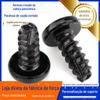Parafuso de cabeça chata tipo BT preto, fenda de cauda plana, autoatarraxante, M4 * 10, têmpera preta de zinco