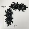 Nuevo bordado encaje tridimensional cuello de encaje hueco tela de imitación perla pegatinas aplique DIY accesorios para ropa al por mayor