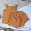 Conjunto de Ropa para Niños 2026: Camisola y Shorts de Triángulo para Niños y Niñas, Ropa de Casa Fina sin Mangas para Bebés y Niños Pequeños