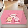 Felpudo Rosa de Entrada de Kirby, Felpudo de Bucle de Seda Cortable Personalizable, Alfombra Resistente al Desgaste, Felpudo de Kirby