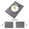 Ventas Directas de Fábrica Manteles Individuales de Tela y Cuero Manteles para Restaurante Hotel Comida Occidental Manteles Cuadrados Impermeables y a Prueba de Aceite Manteles Individuales Aislantes