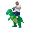 Disfraz de dinosaurio inflable Tiranosaurio Rex de dibujos animados para niños, disfraz de actividad escolar estilo TikTok, atuendo de mascota para actuación