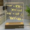 Base de madera luz nocturna para escritura a mano regalo tablero de mensajes escritorio luminoso haya notas creativas grafiti lámpara de escritorio