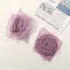 Novo Estilo Chinês Malha Seda Brilhante Borda Queimada Borda Enrolada Rosa Seco DIY Acessórios de Cabelo Feitos à Mão Colar Acessórios para Vestuário