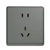 Painel Tomada Interruptor Chint Phantom Grey Casa 86 Espaços Cinza Prata 6m Tomada de Parede Embutida Decoração de Casa Atacado