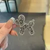 Pinza para el pelo de cristal de lujo de alta gama para perros pequeños, Pinza lateral delicada y dulce, Nuevo clip de pico de pato para flequillo estilo coreano, Versátil