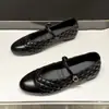 Primer encuentro con la versión de piel suave~ Zapatos de primavera para mujer estilo coreano inspirados en Chanel, adecuados para combinar con faldas, punta redonda, corte bajo, correa única, suela plana