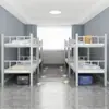 Cama de Solteiro com Estrutura de Ferro para Dormitório de Funcionários Cama Loft de Camas Duplas para Estudantes Construção Espaçosa de Canteiro de Obras Ferro Forjado Espessado