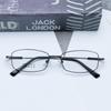 Fábrica de monturas de gafas cuadradas de titanio con memoria de marco pequeño para negocios, venta al por mayor, textura para hombres con montura de gafas de miopía de metal 9949