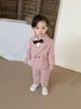 Conjunto de Terno para Meninos Outono Novo Blazer Infantil Estilo Britânico Aniversário de Menino Roupa Formal Traje Formal de Alta Qualidade para Meninos