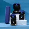 Caixa de Embalagem para Joias Luminosa com Borda Dourada Octogonal Caixa de Joias Caixa para Anel com LED Caixa para Pulseira Pronta Caixa para Pulseira